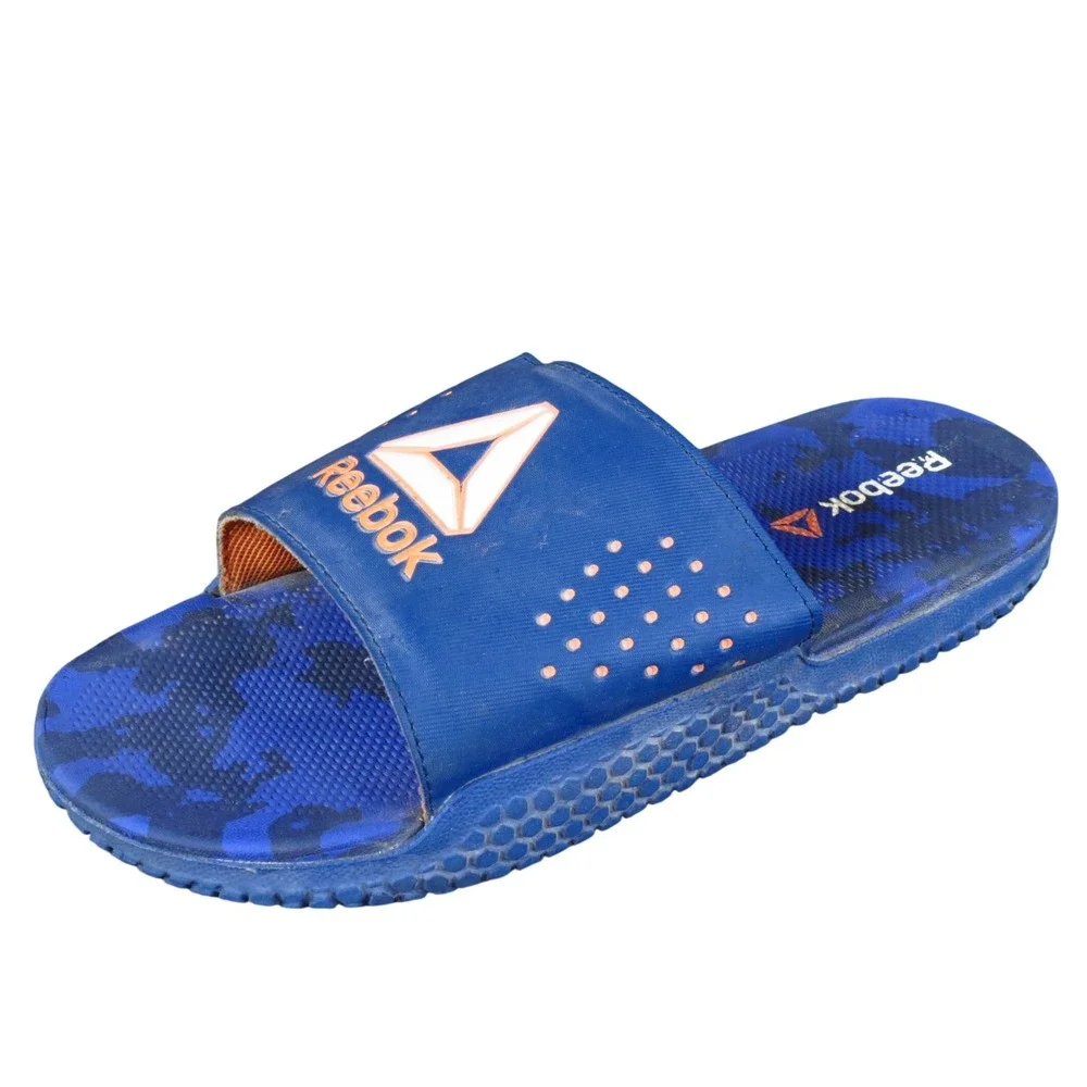 Reebok Pervade Boys Sandal Slide Size 4 Youth‎ Athletic Casual Blue Synthetic